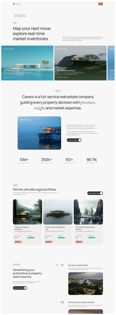 Cavero – Real Estate Agency Framer Template