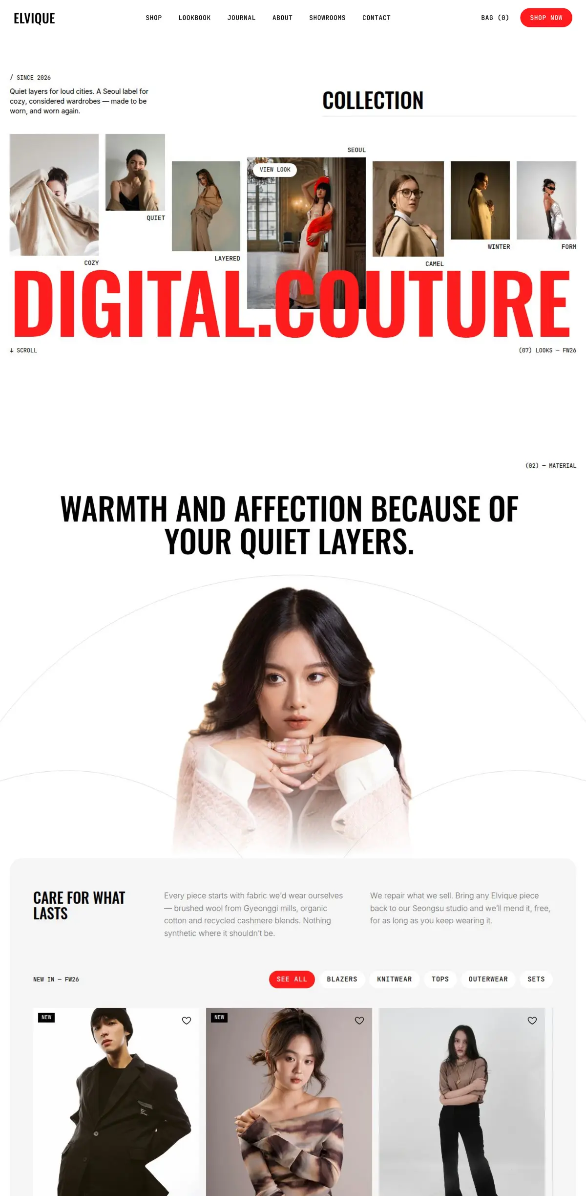 Elvique Fashion & Clothing Store — Framer template preview